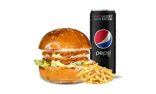 Meniu: burger de lux (pui), simplu